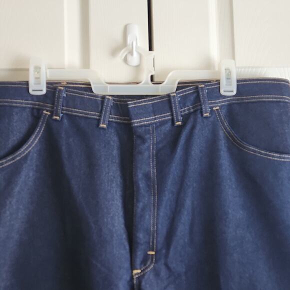 Wrangler Men's Dark Wash Flex Fit Waist Regular Fit Jeans Size 44 X 32 Zip Hook - Picture 6 of 9